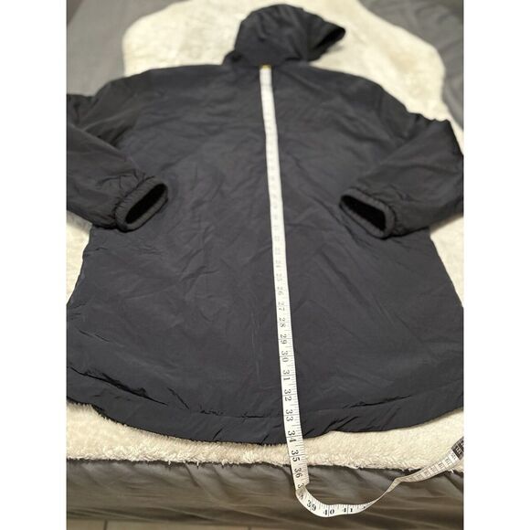 Pink Victoria Secret Womens Black Full Zip Medium Fleece Lined Jacket Hooded - Picture 8 of 8